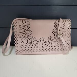 Mode Luxe Lilac Shoulder Bag Clutch Laser Dye Cutouts